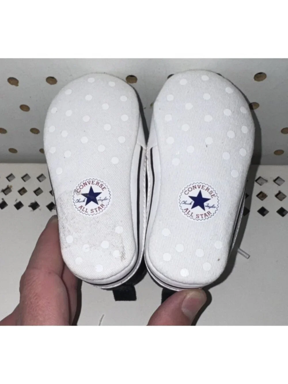 Converse First Star Hi Boys Baby Infant Crib Shoes Booties Size 3 Black 8J231